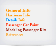 General Info
Harriman Info
Details Info
Passenger Car Paint
Modeling Passenger Kits
References